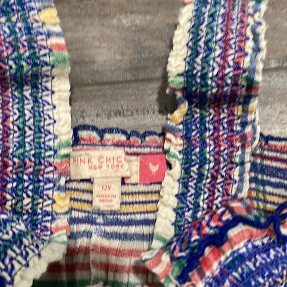 Pink Chicken Plaid Colored Romper Jumpsuit size 12Y - Picture 4 of 6